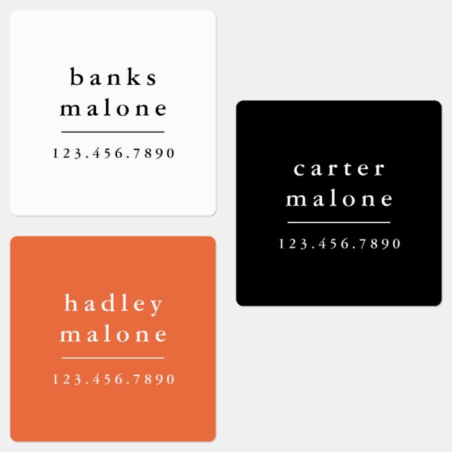 Simple School Colours Kids Waterproof Name (Group)