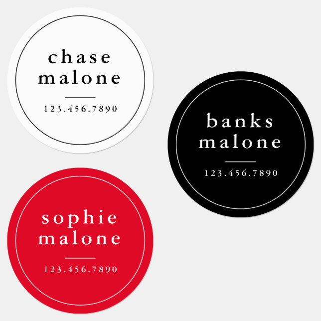 Simple School Colours Waterproof Name (Group)