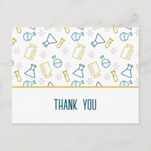 Simple Scientific Laboratory Equipment Thank You Postcard