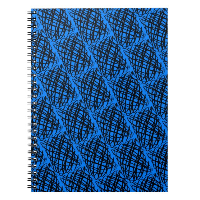 Simple Scribble | Black | Angled | Blue | Notebook (Front)