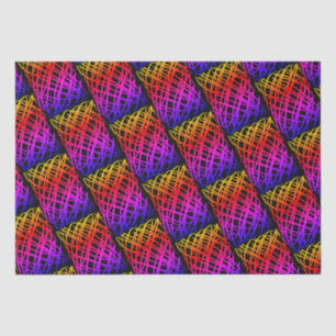 Simple Scribble   Half Drop   Black Background   Tissue Paper