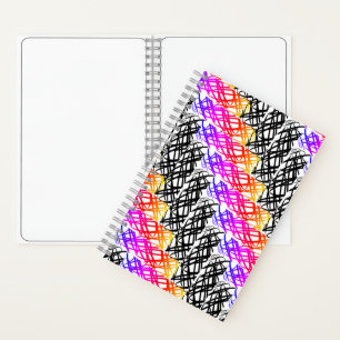 Simple Scribble Herring Bone Custom Notebook