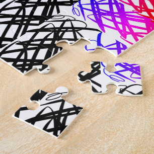 Simple Scribble Herring Bone Jigsaw Puzzle