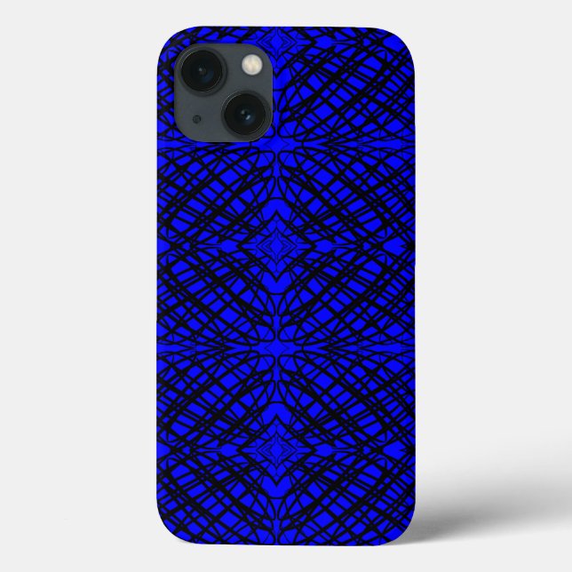 Simple Scribble | Mirror Tiling | Blue | Case-Mate iPhone Case (Back)