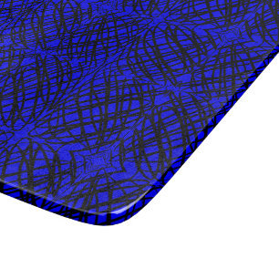 Simple Scribble Mirror Tiling Blue Cutting Board