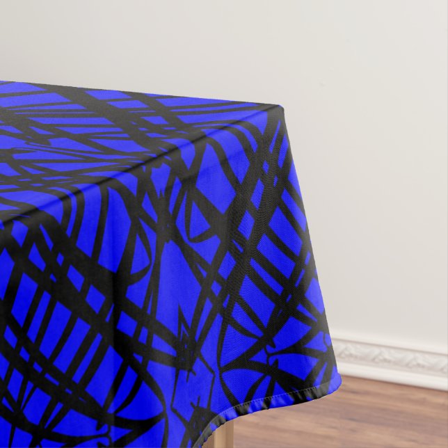 Simple Scribble | Mirror Tiling | Blue | Tablecloth (In Situ)