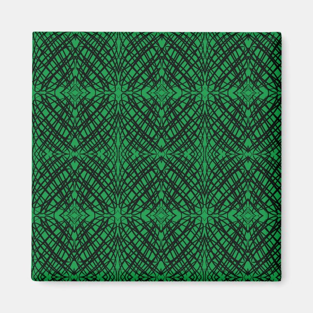 Simple Scribble | Mirror Tiling | Green | Office Magnet (Front)