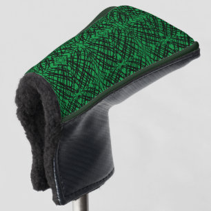 Simple Scribble   Mirror Tiling   Green   Putter Golf Head Cover