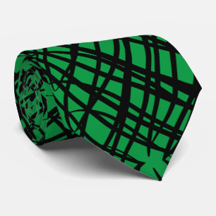 Simple Scribble Mirror Tiling Green Tie