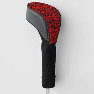 Simple Scribble Mirror Tiling Red Driver Golf Head Cover