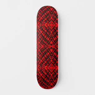 Simple Scribble Mirror Tiling Red Skateboard