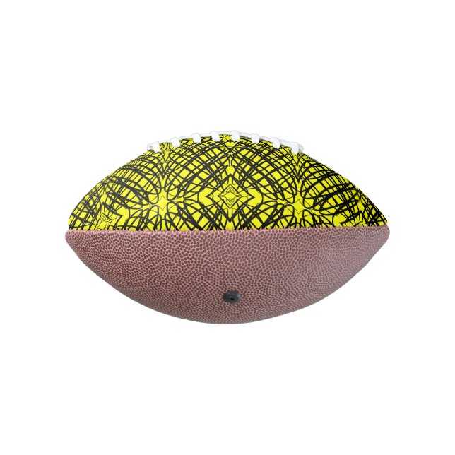 Simple Scribble | Mirror Tiling | Yellow | American Football (Rotated 270)