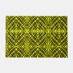 Simple Scribble   Mirror Tiling   Yellow    Doormat