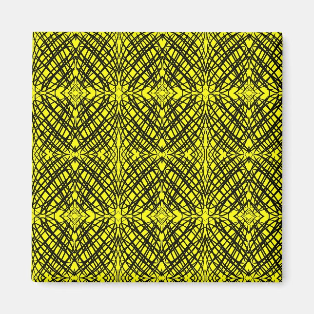 Simple Scribble | Mirror Tiling | Yellow | Magnet (Front)