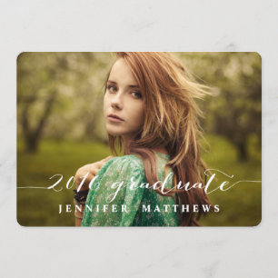 Simple Script 2016 Graduation Party Invitation