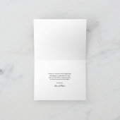 Simple Script 3 Photo Collage Baby Thank You Card (Inside)