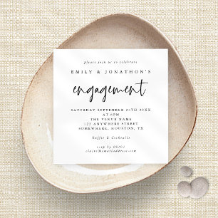 Simple Script Any Colour Engagement Party Invitation