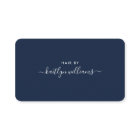 Simple Script Appointment Card - Navy Blue & White