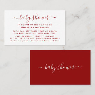 Simple Script - Baby Shower Ticket Invitation