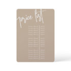 Simple Script Beige Salon Price List Service