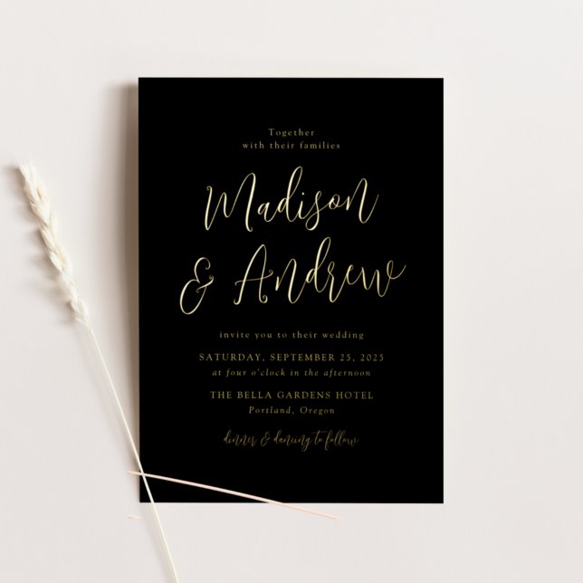 Simple Script Black and Gold Wedding (Creator Uploaded)