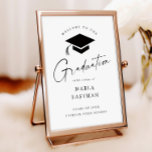 Simple Script Black & White Graduation Welcome Poster<br><div class="desc">Simple Script Black & White Graduation Welcome Poster Print. Click the personalise/edit with design tool button to customise this design with your text.</div>