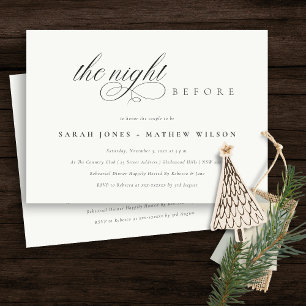 Simple Script Black White Night Before Invite