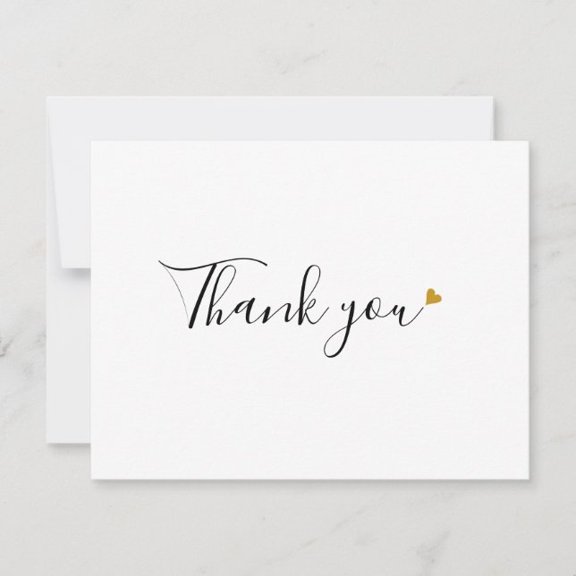 Simple Script Business Thank You Card (Front)