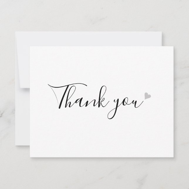 Simple Script Business Thank You Card (Front)