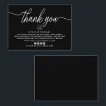 Simple Script Business Thank You Enclosure Card<br><div class="desc">Easily personalise these thank you cards with your logo and wording by using the "personalise this template" section or click the "customise further" link to change the font styles, colours and layout to suite. There is also room on the back of the card to add more wording or a photo...</div>