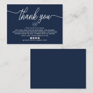 Simple Script Business Thank You Enclosure Card