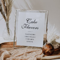 simple script Cake flavours sign