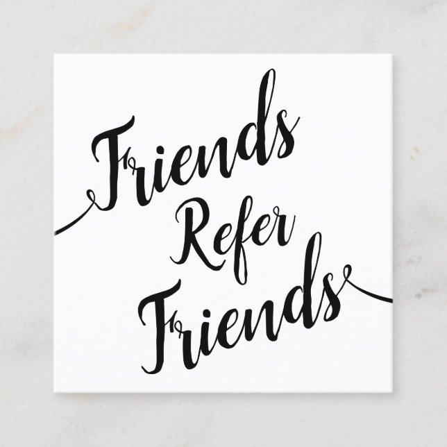 Simple Script Calligraphy Customer Referral (Front)