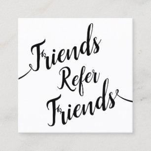 Simple Script Calligraphy Customer Referral Card