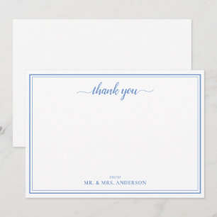Simple Script Calligraphy Wedding Thank You Card