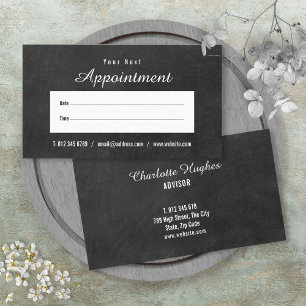 Simple Script Chalkboard Appointment Card