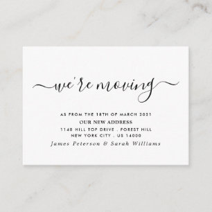 Simple Script Change of Address Enclosure Card