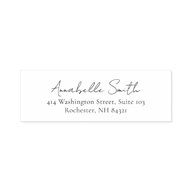 Simple Script Classic Elegant Return Address Self-inking Stamp (Design)
