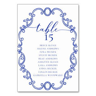 Simple Script Classic Wedding Table Number
