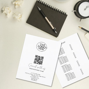 Simple Script Connect With Us Logo QR Code Promo Flyer