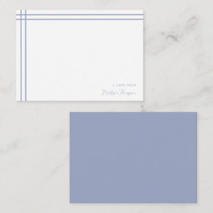 Simple Script Dusty Blue 2 Side Double Border Card