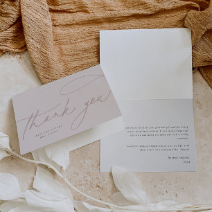 Simple Script Elegant Personalised Thank You Card