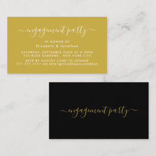 Simple Script - Engagement Party Ticket Invitation