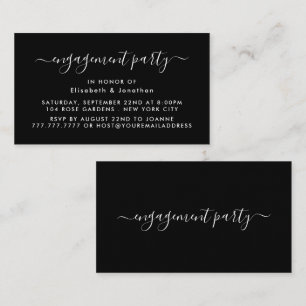 Simple Script - Engagement Party Ticket Invitation