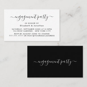Simple Script - Engagement Party Ticket Invitation
