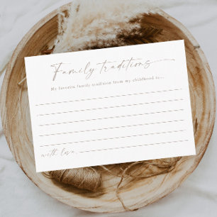 Simple Script Family Traditions Baby Shower Enclosure Card