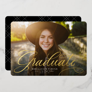 Simple script gold graduate horizontal graduation