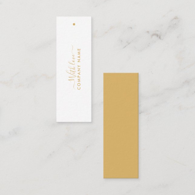Simple Script - Gold & White Gift Tags (Front/Back)