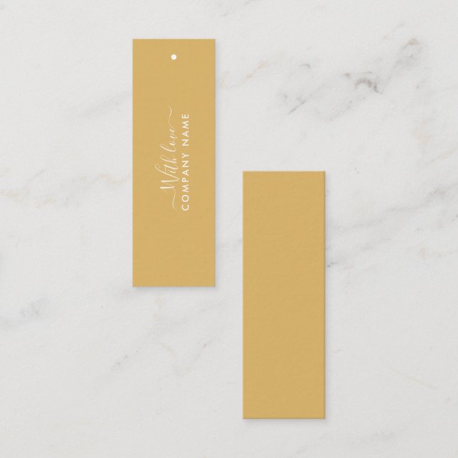 Simple Script - Gold & White Gift Tags (Front/Back)