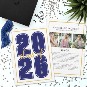 Simple Script Graduate Photo Graduation Announcement